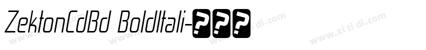 ZektonCdBd BoldItali字体转换